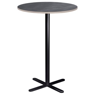 Cross X søjlebord Ø70 cm akustik linoleum sort understel