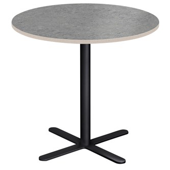 Cross X søjlebord Ø70 cm akustik linoleum sort understel