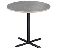 Cross X søjlebord Ø60 cm akustik linoleum sort understel