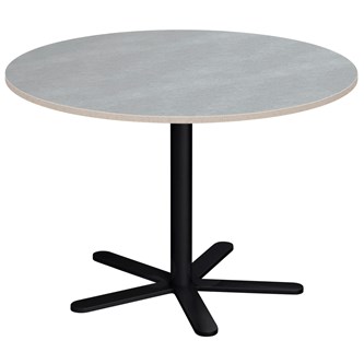 Cross X søjlebord Ø110 cm akustik linoleum sort understel