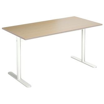 Cross T søjlebord 140x70 cm HT hvidt understel