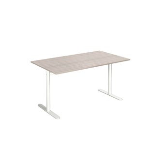 Cross T søjlebord 140x80 cm HT hvidt understel