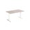 Cross T søjlebord 140x80 cm HT hvidt understel