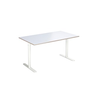 Cross T søjlebord 140x80 cm HT hvidt understel