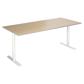 Cross T søjlebord 180x80 cm HT hvidt understel