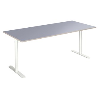 Cross T søjlebord 180x80 cm HT hvidt understel