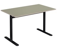 Cross T søjlebord 120x60 cm akustik linoleum sort understel