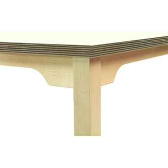 Maria bord Akustik Optimal laminat, halvrundt, 120-60 cm birk