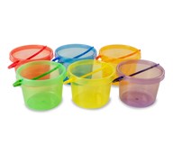 Transparente farvede spande 1,5 l