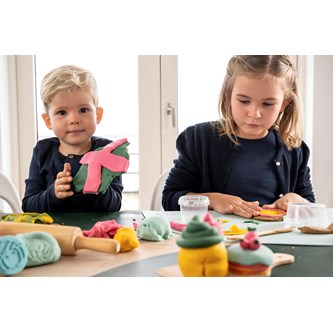 Modellervoks økologisk 5x160 g grundfarver
