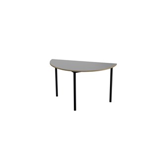 Multiflex bord X halvrundt Ø120x80 cm sort stel