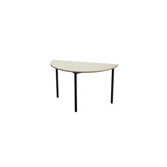 Multiflex bord X halvrundt Ø120x80 cm sort stel