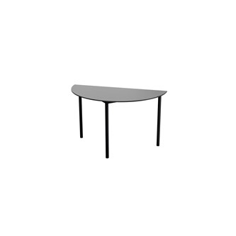 Multiflex bord C halvrundt Ø120x72 cm sort stel