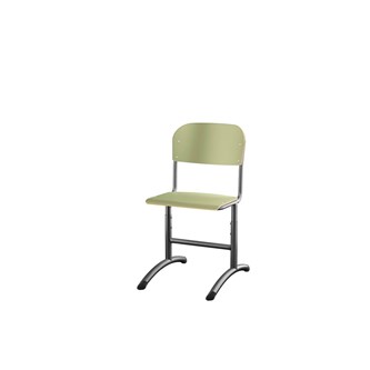 Matte FSC stol sh 38-51 cm stort sæde sort stel