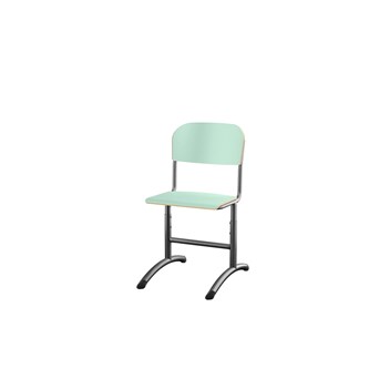 Matte FSC stol sh 38-51 cm stort sæde sort stel