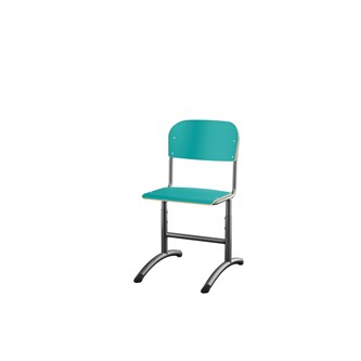 Matte FSC stol sh 38-51 cm stort sæde sort stel