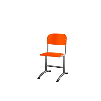 Matte FSC stol sh 38-51 cm stort sæde sort stel