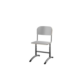 Matte FSC stol sh 38-51 cm stort sæde sort stel