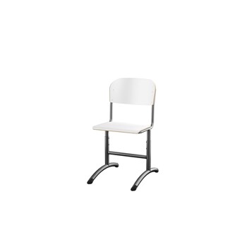 Matte FSC stol sh 38-51 cm stort sæde sort stel
