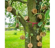 Træklodser med tal til ophæng 20 stk.