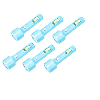 Genopladelige mini lommelygter 6 stk.