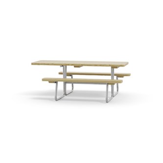 Rørvik picnicbord fyrretræ galvaniseret stel 195x70 H72 cm