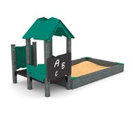 Recycled:play legehus med sandkasse 1455