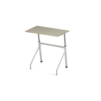 Altudo bord akustik linoleum 90x60 cm hvidt stel