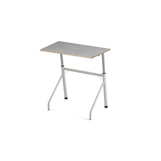 Altudo bord akustik linoleum 90x60 cm hvidt stel