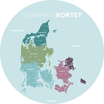 Gulvfolie Danmarkskortet