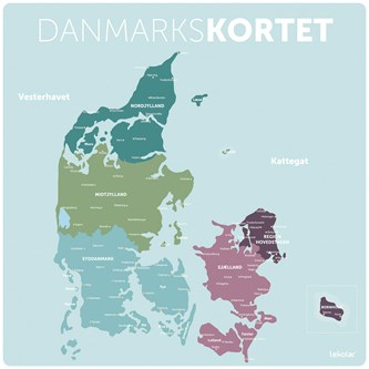 Læringstavle Danmarkskortet