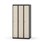 Novis garderobeskab lige topplade 1:3 B90 cm