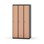 Novis garderobeskab lige topplade 1:3 B90 cm