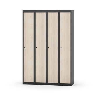 Novis garderobeskab lige topplade 1:4 B120 cm
