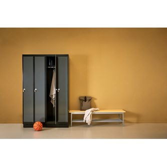 Novis garderobeskab lige topplade 1:4 B120 cm