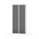 Novis garderobeskab lige topplade 1:2 B80 cm