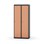 Novis garderobeskab lige topplade 1:2 B80 cm