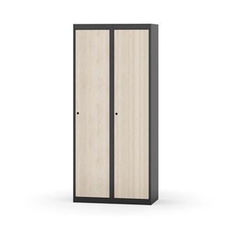 Novis garderobeskab lige topplade 1:2 B80 cm