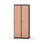 Novis garderobeskab lige topplade 1:2 B80 cm
