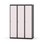 Novis garderobeskab lige topplade 1:3 B120 cm