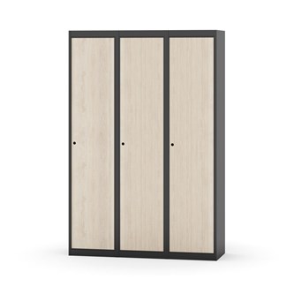 Novis garderobeskab lige topplade 1:3 B120 cm