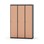 Novis garderobeskab lige topplade 1:3 B120 cm