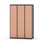 Novis garderobeskab lige topplade 1:3 B120 cm