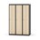 Novis garderobeskab lige topplade 1:3 B120 cm