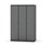 Novis garderobeskab lige topplade 1:3 B120 cm