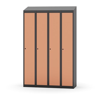 Novis garderobeskab skrå topplade 1:4 B120 cm