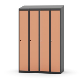 Novis garderobeskab skrå topplade 1:4 B120 cm