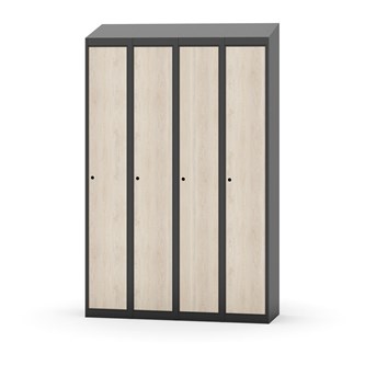 Novis garderobeskab skrå topplade 1:4 B120 cm