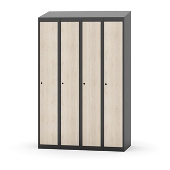 Novis garderobeskab skrå topplade 1:4 B120 cm