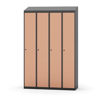 Novis garderobeskab skrå topplade 1:4 B120 cm